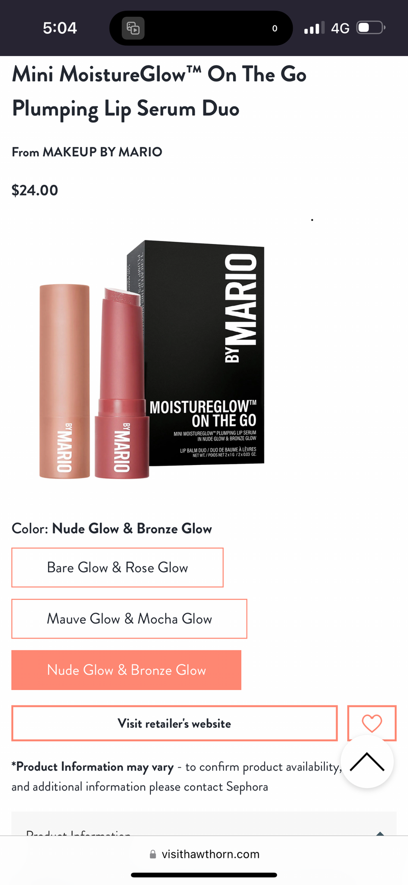 Moisturiser glow on the go by mario shade nude glow bronze glow