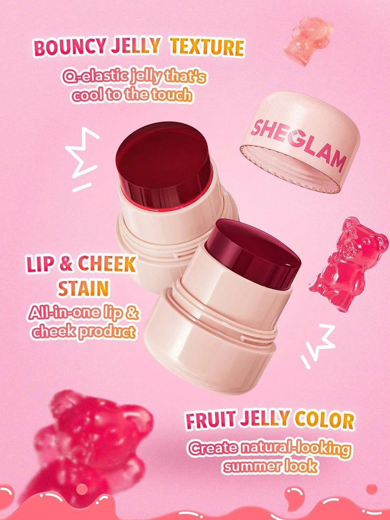 Sheglam jelly licious hydrating lip and cheek tint shade cou cou