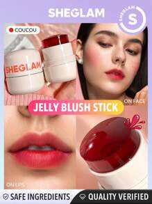 Sheglam jelly licious hydrating lip and cheek tint shade cou cou