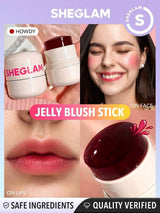 Sheglam jelly lious hydrating lip and cheek tint shade howdy