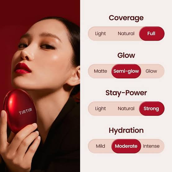 TIRTIR - FULL SIZE MASK FIT RED CUSHION - JAPAN'S NO.1 FOUNDATION shade 17 c porcelain