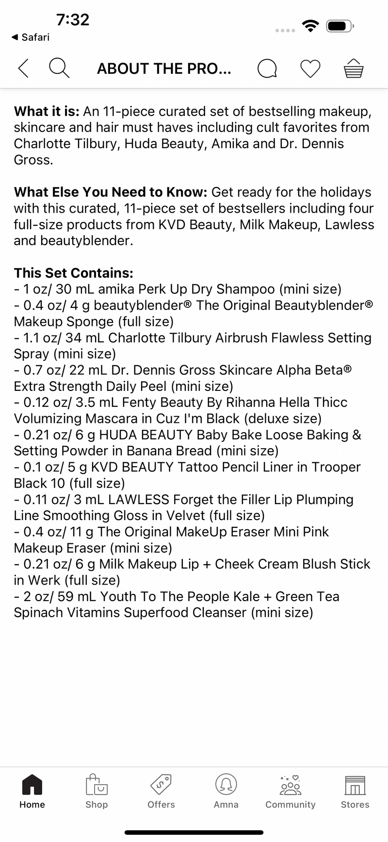 Sephora favourties must haves set