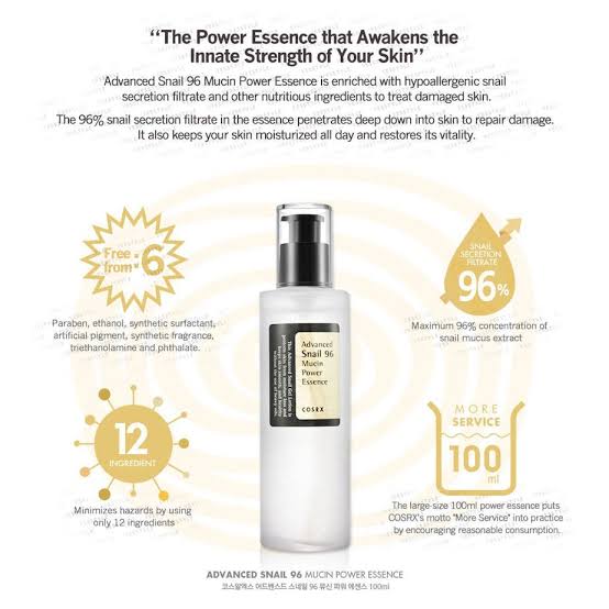 Cosrx advanced snail 96 mucin power essence 100 ml