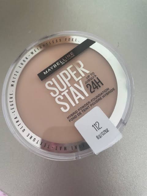 Maybiline superstay hybird foundation powder shade 112