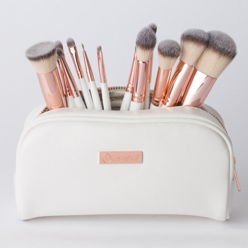 BH COSMETICS ROSE ROMANCE 12 PEICE BRUSH SET WITH COSMETIC BAG