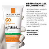 LA ROCHY POSAY SPF 60 FACE ANTHELIOS OIL FREE DRY TOUCH CLEAR SKIN SUNSCREEN