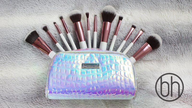 BH COSMETICS ROSE QARTZ CRYSTAL BRUSHES SET